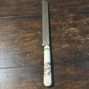 Portmeirion Botanic Garden 12” Bread Knife - Stainless Blade & Ceramic Handle